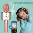 Microphone Sans Fil Karaoké, Microphone Bluetooth Portable Lecteur Karaoké avec Lumières LED de Danse, pour Enfants/Adultes Chanter-3