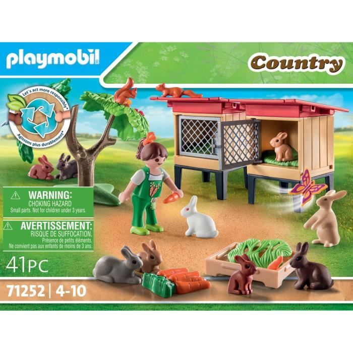 Playmobil Country - Ferme Avec Outdoor Superficie - 71248 - 137 De