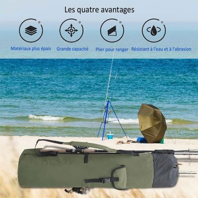 Sac Canne à Pêche Starnearby - Sangle Réglable, Étanche, Portable 120-160cm