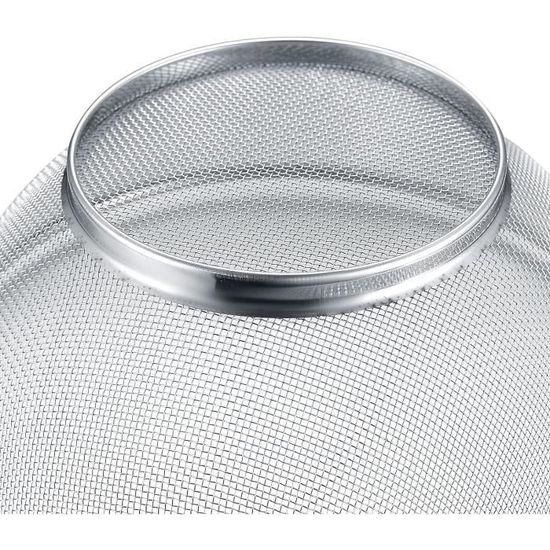 2 Tamis Cuisine Acier Inoxydable Ø22.5cm - Passoire Fine Poignées - Pour Pâtes Légumes Fruits