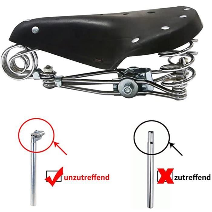 Selle De Vélo Universelle En Carbone – Coussin Cuir, Découpée, Pour Route, VTT, Ville