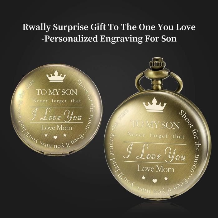 Montre Gousset Grav e Avec Inscription En Anglais Mon Fils
