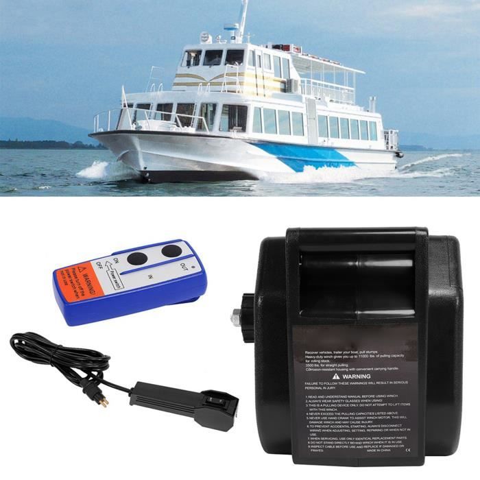 Treuil électrique 12V 5000lb bateau avec telecommande sans fil - Cdiscount  Auto