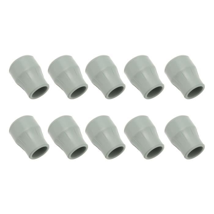 Lot De 10 Embouts De Canne-béquille En Caoutchouc Noir – Diamètre 2,2 Cm (22 Mm)