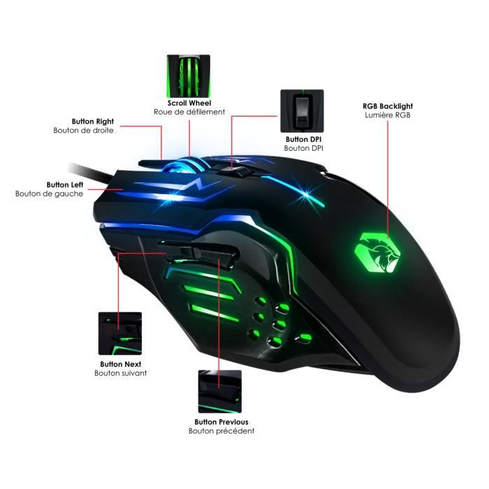EMPIRE GAMING Pack Gamer 4 en 1 RGB Clavier Tapis de Souris - PC PS4 PS5  Xbox On