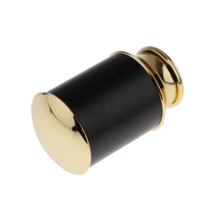 Embouts De Tringle à Rideaux Noirs - Lot De 6, Forme Feuille | Pour Tringle 21-22mm