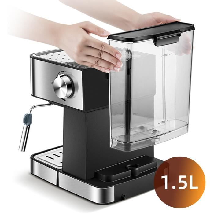 Machine À Café Expresso Avec Ecran Tactile Numérique - Pression 20 Bars -  Réservoir d'eau de 1,5 L - Inox - Argent - Cdiscount Electroménager