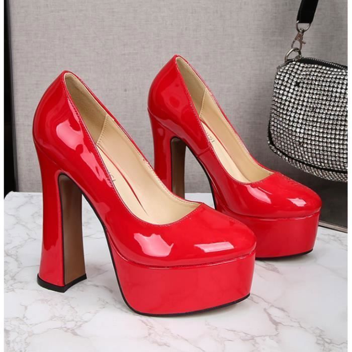Escarpins Compens s GRMTCOLT Rouge F te pour Femme avec