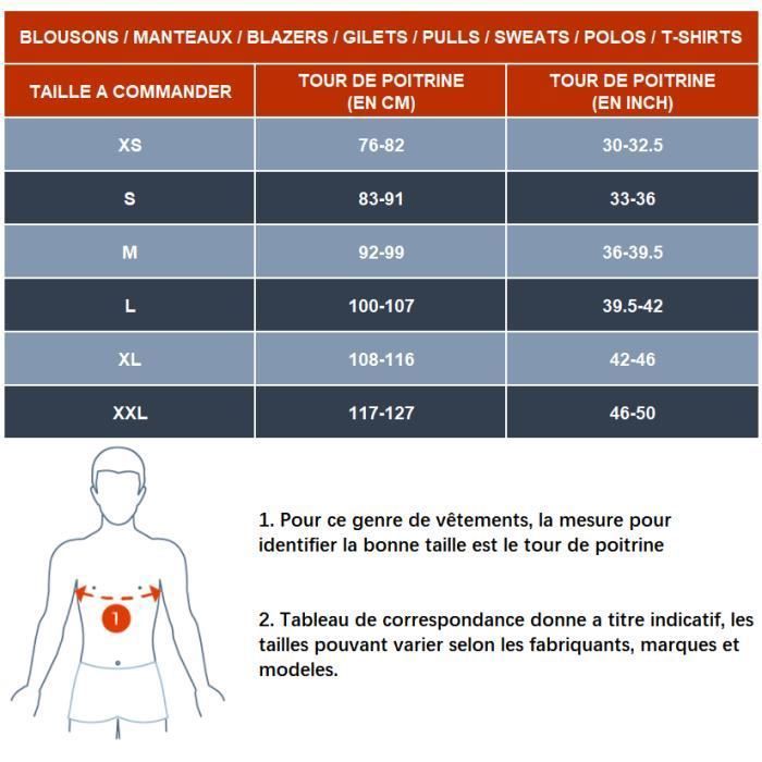 Correspondance taille pull homme best sale