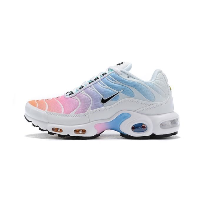 Baskets tn Plus - Femme - Chaussures Entraînement de Sport - Blanc Bleu  Rose - Synthétique - Lacets Blanc bleu rose - Cdiscount Chaussures