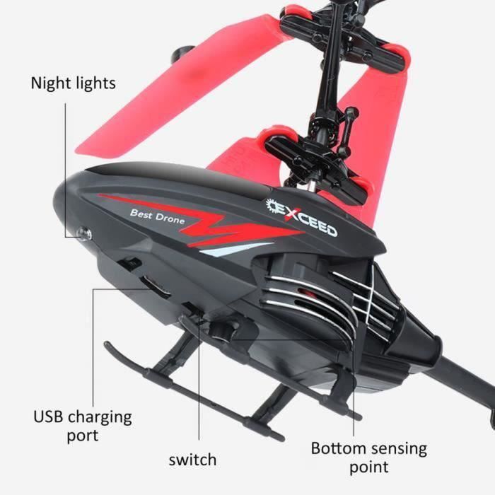 Hélicoptère télécommandé MINI Drone avec Caméra Jouet Maintien d'altitude  Avion 4 canaux 2.4G pour Enfant et Adulte extérieur - Cdiscount Jeux -  Jouets