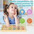 LAJUP Labyrinthe Magnétique Montessori – Jeu De Glaces En Bois – Apprentissage Couleurs Et Chiffres – Portable 22,5×14 Cm – Cadeau 3-6 Ans
