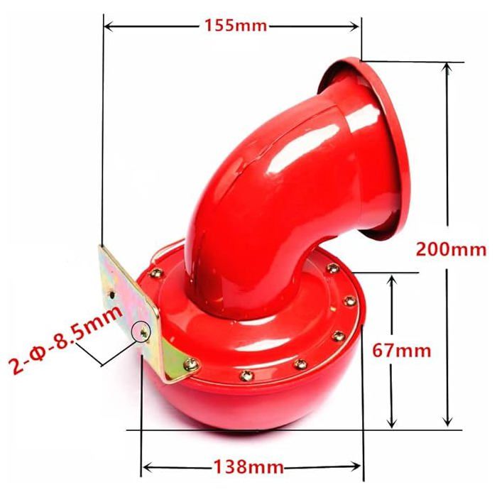 YIYIDA Klaxon électrique De Voiture De Klaxon 12V 135DB Car