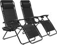 2PC Chaise Longue Jardin Exterieur Pliable,inclinable transat Bain de Soleil,fauteuil relax jardin,Ergonomique et Respirant-0