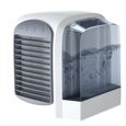 3 Vitesses, Réservoir D'Eau de 380 Ml, Faible Bruit, Climatiseur Portable, Refroidissement , Humidificateur, Ventilateur pour