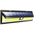 Juce® Lampe Solaire Extérieur 180 LED Etanche Solaire Détecteur de Mouvement Eclairage Sans Fil Spot Solaire Lumière Puissant-0