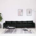 ❤Moderne Sofa Canapé de relaxation - Canapé droit fixe 5 places Mode - Noir - Tissu 😊31661-0