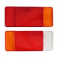 Paire de boîtiers de feux arrière de camions, couvercle gauche droit, rouge, orange et blanc, pour Iveco Eurocargo Daily.-0