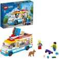 LEGO® City 60253 Le camion de la marchande de glaces, Kit de Construction Jouet Enfants 5 ans et + avec Mini-figurine de chien-0