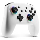 KENETUOS Manette Switch/OLED/LITE LED RGB Blanc, Sans Fil Bluetooth Contrôleur, Turbo/6 Axes/Vibration/Wake-Up/Bouton Programmable - KENUOS