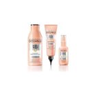DESSANGE Hydra-Brush Set – Shampoo, Föhnmilch & Serum, Mit Hyaluron, Thermoschutz Bis 230°C, Gegen Frizz