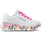 Baskets Femme - SKECHERS - Uno Lite - Blanc - Plateforme - Laçage