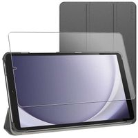 ebestStar ® pour Samsung Galaxy Tab A9 8.7 (2023) SM-X110 - Housse PU SmartCase + Film protection écran en VERRE Trempé, Noir