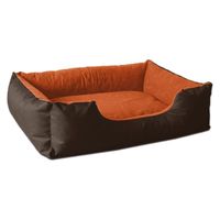 BedDog® LUPI lit pour chien, Panier corbeille, coussin de chien [M env. 70x55cm, SUNSET (brun/orange)]