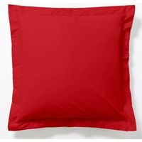 Taie d'oreiller - SERENA - 65X65 cm - Rouge - 100% coton - Qualité supérieure