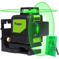Huepar Niveau Laser Professionnel Portée de 150Pieds Horizontal et Verticale à 360Degrés Ligne Laser en Croix Automatique