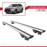 Pour Mitsubishi Outlander 2013-2020 HOOK Barres de Toit Railing Porte-Bagages de voiture Avec verrouillable Alu Gris
