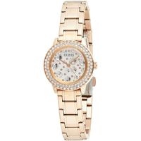 GUESS Women's Analog Quartz Watch with Stainless Steel Strap, Rose Gold, 184 (Model GW0028L3)