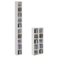 Etagères modulables MUSIQUE - IDIMEX - Lot de 2 meubles de rangement en colonne - Blanc mat - 10 compartiments