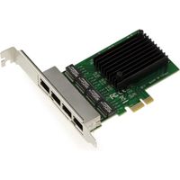 KALEA-INFORMATIQUE - Carte Controleur PCI Express (PCIE) - 4 Ports RJ45 Gigabit Ethernet 10/100/1000Mbps - Quadruple Chipset 