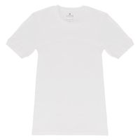 Homme T-shirt blanc CREW, COL ROND de qualité sans étiquette extensible long doux léger confortable respirant, en coton - pack de 2