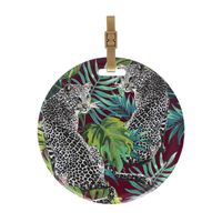 Etiquette sac ou bagage Ronde couleur motif guepards Color Pop - France