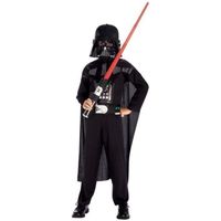 Déguisement Dark Vador - Star Wars - Kit avec combinaison, cape et masque pour garçon de 8 à 10 ans