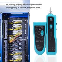 RHO- détecteur de câble Outil de suivi de fil de recherche de ligne de testeur de câble réseau LAN rapide portable #2 (bleu
