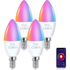 CALEX Ampoule intelligente E14, avec application et commande vocale Alexa  (4,5 W), ampoule LED Wifi à filament à intensité varia85 - Cdiscount  Bricolage