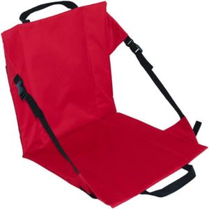 CHAISE DE CAMPING Chaise de camping pliante légère et portable - Coussin en tissu Oxford - Sac de rangement - Rouge