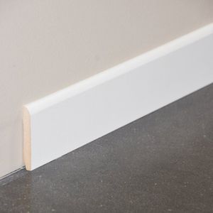 PLINTHE PVC Plinthe MDF blanche - Longueur 2 m - 80 x 14 mm