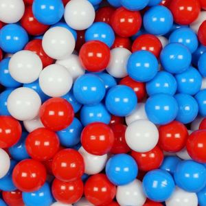 PISCINE À BALLES Mimii - Balles de piscine sèches 300 pièces - blanc, rouge, bleu