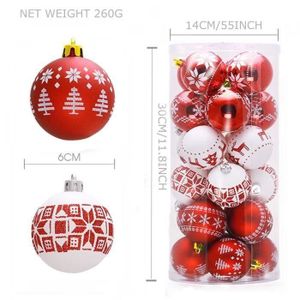 Boule De Noel Rouge Et Blanc