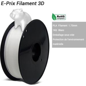 Bobine 1KG de Filament PLA 1.75mm Blanc – SMART CUBE
