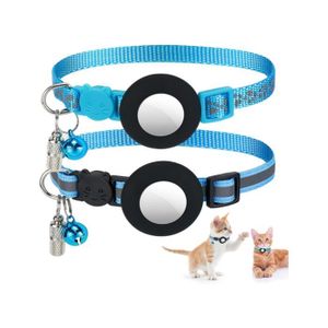 Support de collier de chat Airtag pour Apple Air Tag Porte-collier de chat  à moins de 1/2 pouce, porte-collier pour chien Airtag, étiquette d'air de 2  packs