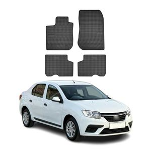 Tapis De Sol Velours Noir 4 Pièces Pour Dacia Logan II (2012-2020) - Imperméable Et Ajusté - 5