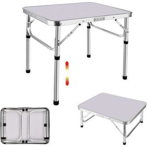 TABLE DE CAMPING Table de camping pliante en aluminium légère et ré