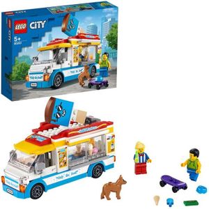 MARCHANDE LEGO® City 60253 Le camion de la marchande de glaces, Kit de Construction Jouet Enfants 5 ans et + avec Mini-figurine de chien