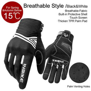 GANTS - SOUS-GANTS gants de Protection pour Moto pour hommes,antichoc,épais,en TPR,coussinet de paume,IM902- Black White