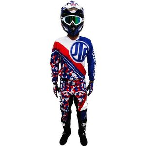 PACK ENSEMBLE TENUE MOTO CROSS QUAD VTT BMX  JLP RACING TRICOLOR